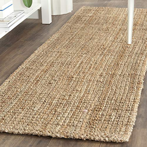 Safavieh Naturfaser Teppich für Wohnzimmer, Esszimmer, Schlafzimmer - Natural Fiber Collection, Kurzer Flor, Natürlich, 69 X 213 cm