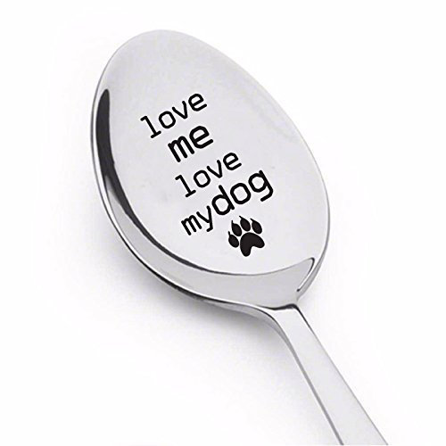 Löffel mit Gravur Love Me Love My Dog Lovers, Geschenk für Hundeliebhaber, Hunde-Umrührlöffel, Geschenk für Hundebesitzer, Haustiergeschenk