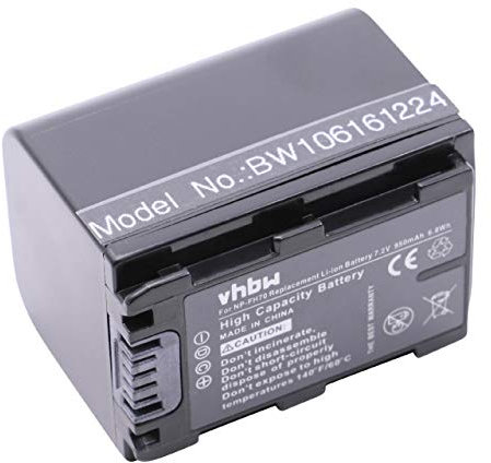 vhbw batería Compatible con Sony HDR-XR520, HDR-XR520VE, HXR-MC1P cámara de vídeo, videocámara (950mAh, 7,2V, Li-Ion) con Chip