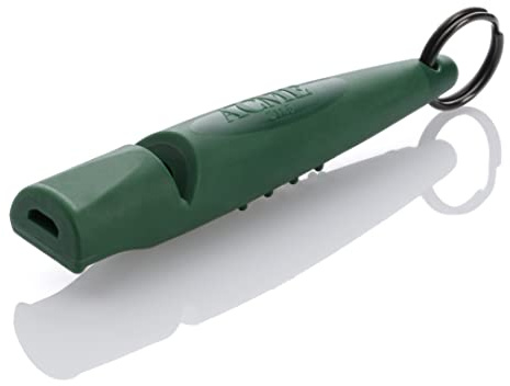 ACME Alpha 211.5 Professional Dog Training Whistle with Enhanced Ergonomic Grip. BPA-Free Plastic. 110 dBA. Long Range. Standardized Frequency. Weatherproof. Made in The UK (Forest Green)