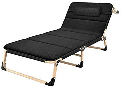 Sun Lounger Garden Chairs Folding Bed Sheet, Office Lunch Break Single Break, Nap Bed, 4D Breathable Mattress Home Recliner, Simple Portable Office, Adult Escort (Color : D)