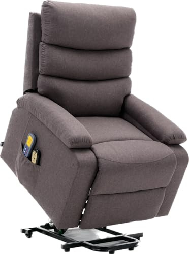 Astan Hogar Sillón Relax con Función Auto-Ayuda (Levanta Personas), Reclinación Eléctrica, Masaje Y Termoterapia, Modelo Ceci AH-AR10520MR