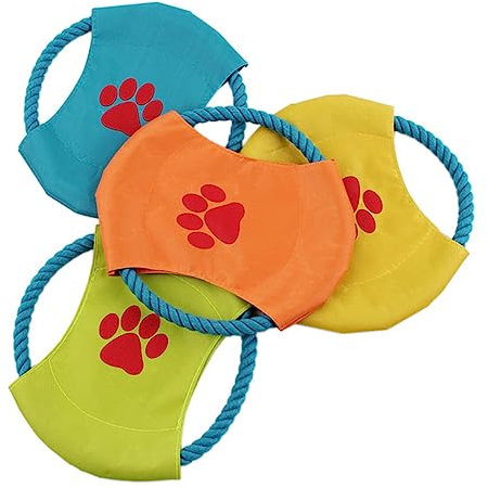 YARNOW Bissfeste Weiche Hundefrisbee Hundespielzeug Für Retriever Samojeden Welpen Robustes Trainingsspielzeug Farblich Sortiert