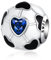 Alstiva Fußball Charm 925 Sterling Silber 5A Zirkonia Charm Anhänger für Armband Charm Bead Pendant für Europäische Armbänder Halsketten Schmuck Geschenk für Damen Frauen