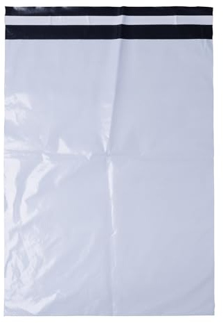 OFFICE PRODUCTS Versandtaschen Plastik Warensendung / 100 Stück/aus LDPE-Folie/Versandtaschen Blickdich / 19 x 25 x 4 cm/Farbe: Weiße