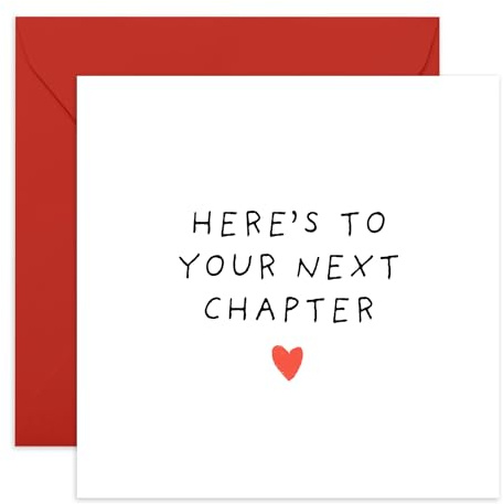 Central 23 Biglietto di partenza – To Your Next Chapter – Scherzi per colleghi, partner, BFF, Besties, compagni di ufficio, compagni di lavoro, buona fortuna - Viene fornito con adesivi