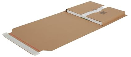 packster 300x Buchverpackung Versandkarton Light 260 x 170 x 60 mm Selbstklebestreifen Braun