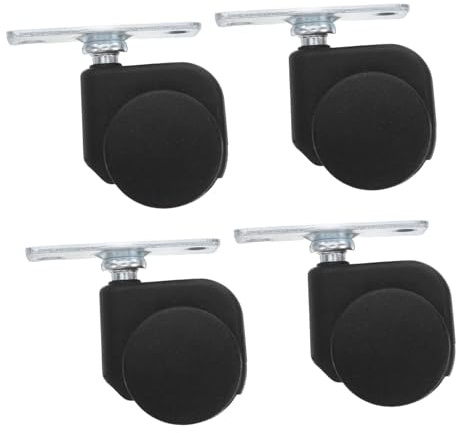 Lurrose 4 Pièces Roues de Chaise Pivotantes à Frein pour Fauteuils de Bureau Tabourets Étude Garçon Fille Établis Bureaux Informatiques Adaptées Aux Tapis et Parquets