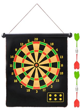 Kids Dart Board, Dart Board for Kids | Play party Game Indoor Outdoor,Gioco da tavolo da dardo a doppio lato gambetto magnetico per bambini adulti interni ed esterni
