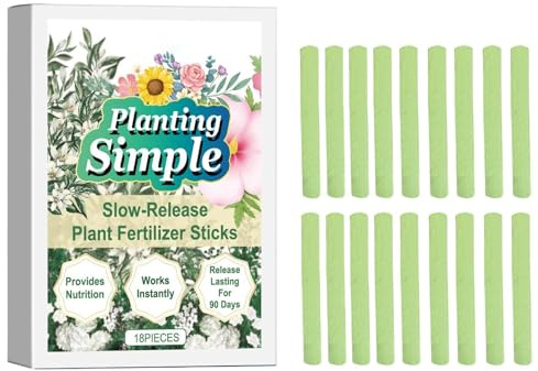 Fertilizer Sticks - Lasting Plant Growth Fertilizer Stick, 18X Plant Food Fertilizers Sticks | Indoor Flowering Food, Lasting Growth Fertilizers | Easy Maintenance Soil Care Supply For