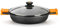 BRA Efficient Casseruola Bassa, Tegame Antiaderente Adatta per Ogni Tipo di Fornelli, Compresa Induzione, Cristallo, Arancio, 36 cm