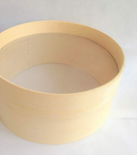 PRATESI 4605 SETACCIO in Legno cm.23 Rete Inox, Light Brown, One Size