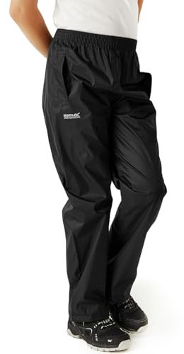 Regatta Kids Pack It Waterproof Outdoor Overtrousers Black