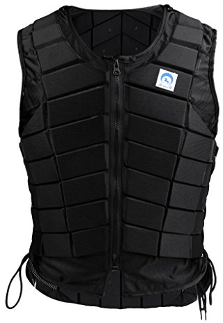 Sharplace Équestre Latéral Zippé Protecteur Gilet Équitation Confortable Costume Randonnée, Noir, Femme M
