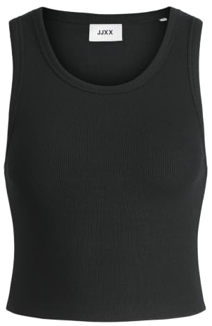 JACK & JONES Femme Jjxx Jxfallon Sl Rib Débardeur Noos T-shirt, Noir, S EU