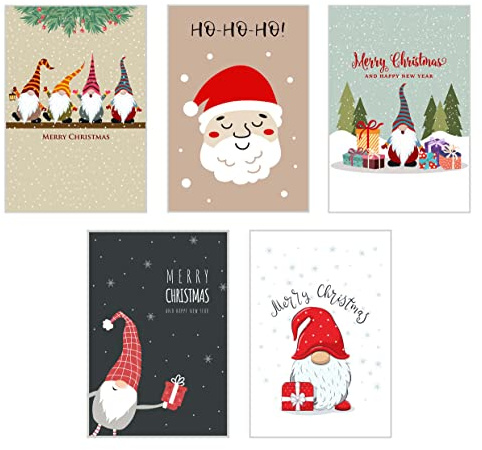 Edition Seidel Lot de 5 cartes de Noël de qualité supérieure avec enveloppes - Cartes postales de Noël