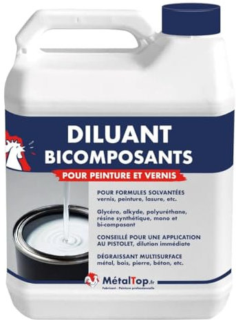 Metaltop - Diluant Bicomposants - Incolore - RAL Incolore - Pot 1 L