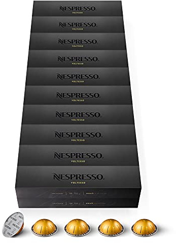 Nespresso Vertuo - 200 cápsulas de café Voltesso - Intensidad 4 - Para Café expreso 40 ml - (20 fundas de 10)
