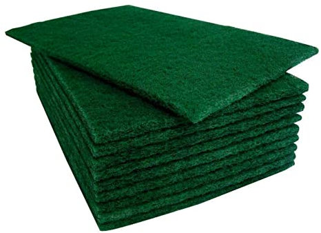 MKR PRO Heavy Duty Large Scouring Pads 16 x 22cm, Multi-Purpose for Kitchen and Bathroom (Pack of 10)