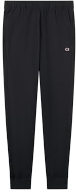 Champion Pantaloni Sportivi Rib Cuff Uomo, 220307 (IT, Testo, L, Regular, Regular, Nero)