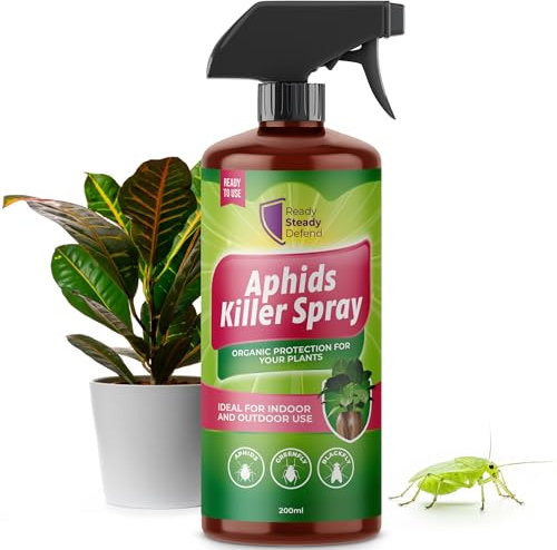 Aphids Killer Spray 200ml – Insecticidal Soap Spray for Plants – Kills Greenfly, Blackfly, Whiteflies, Fungus Gnats and Other Pests – Ideal for Indoor & Outdoor Use on Fruits, Vegetables and Flowers