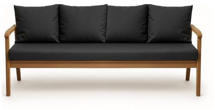 Setgarden® Bänkkudde för trädgårdsbänk med ryggstöd – set – dubbelsidiga kuddar för gunga och bänk – finns i olika färger och storlekar (antracit, 180 x 60 x 50 cm)