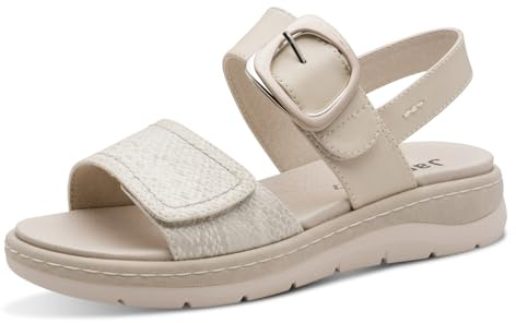 Jana Softline Leather Wedge/Plat Sand 8-28701-46, Sandali Bassi Donna, Ivory Comb, 40 EU