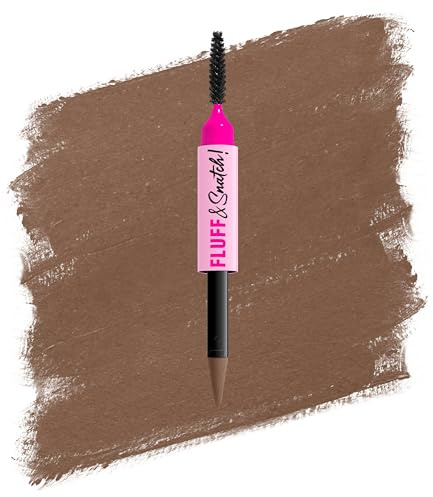 NYX Professional Makeup Fluff & Snatch Brow Powder Pen, Penna per Sopracciglia, Effetto Volumizzante, Finish Opaco, Fino a 24 Ore di Tenuta*, Formula da Crema a Polvere, Shade: 02 Taupe, 1g