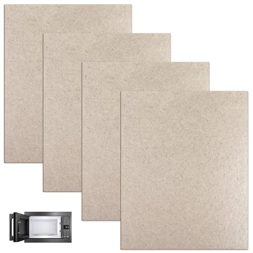 4 piastre mica per forno a microonde, 15 x 12 cm, dischi mica per microonde Waveguide, copertura universale per microwave per forno a microonde, lastra di mica di ricambio