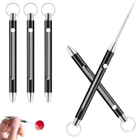 LAY STAY 3Pcs Reusable Metal Toothpick, Dental Toothpicks Metal, Reusable Titanium Toothpicks with Protective Holder, Used for Family Outdoor Camping Trips and Picnics(Black)