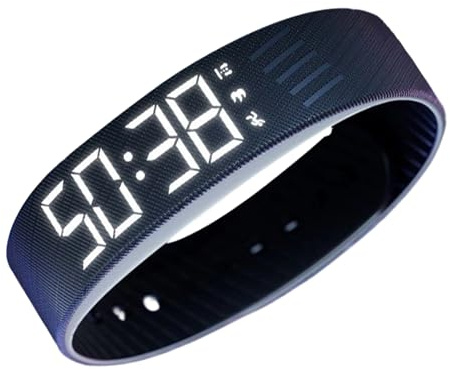 Orologio Promemoria Allarme Vibrante, Con Forte Vibrazione, 12-19 Cm, Sveglia Da Polso Indossabile Con Bracciale Silenzioso, Vibrazione, Cronometro, Cinturino Comodo Regolabile, Per Uomo E Donna