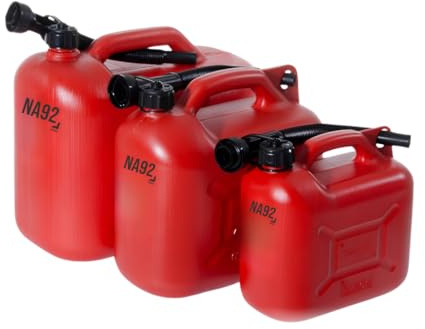 NA92 Tanica Carburante in Plastica Omologata UN 5/10/20 Litri - Certificata Strada e Mare - Per Benzina e Diesel, Sicura e Resistente ai Raggi UV - Beccuccio Flessibile Incluso (20 litri)