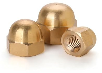 1-10 st M3 M4 M5 M6 M8 M10 M12 M14 M16 M18 M20 Mässing Ekollonnötter Koppar Brons Mässing Hattmutter Ekollon Kupolhuvud Sexkantsmuttrar(M8 5pcs)
