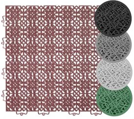 andiamo Terra Sol Terassenfliesen Klicksystem - Kunststoffplatten Außenbereich für Balkon - Terassenboden außen - Balkon Bodenbelag wetterfest - Kunststoffplatte innen 1 Quadratmeter terra