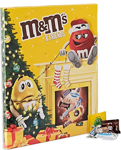M&M'S Calendario dell’Avvento Natale M&Ms & Friends con 24 Snack 361g