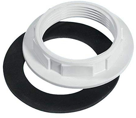 McAlpine BN1 White Plastic Backnut with Rubber Washer 1.25 BSP
