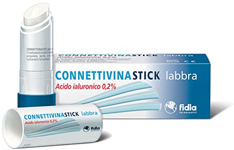 Connettivina Pharmazeutische Lippenstifte | 3 g Lippenstifte auf Basis von Hyaluronsäure 0,2% | Für beschädigte, trockene und rissige Lippen