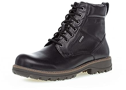 Pius Gabor Herren Boots,Schnürschuhe,Gore TEX,Extragrip,Latex Wechselfußbett,Wollfutter,Reißverschluss,schnürer,Low-tie,Black,44 EU / 9.5 UK