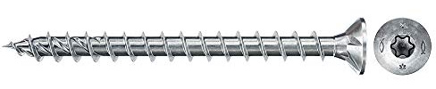 Fischer Viti per Legno o Truciolare Power-Fast II CTF 4,0x35 Filetto totale, Torx, Testa svasata piana, Zincatura bianca, 200 Pz, 670156