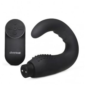 Diversual Chronos, Estimulador de Próstata, Punto P, Perineo, Recargable USB, Sumergible, Silicona, Ultra Suave (Negro)