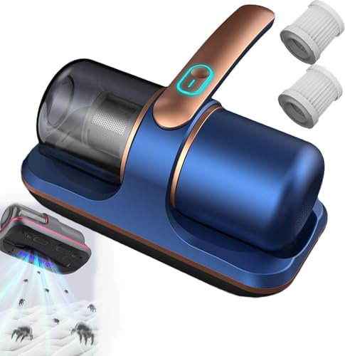 JYEVERC Bed Vacuum Cleaner With UV Light, Household High-Frequency Strong Mite Removal Instrument, High-frequency Double Beat Cordless Strong Deep, for Home Mattresses Carpets Bed Sheets Sofa