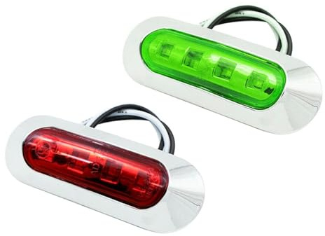 DONGKER Lumières LED Marines,2 Pièces Lumières Marines de Courtoisie de Navigation Étanches pour Bateau de Bateau a Voile de Kayak Marin