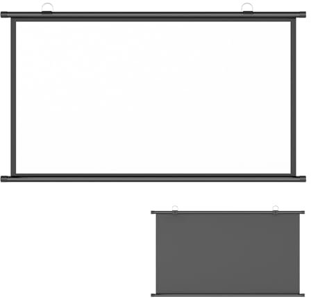 Schermo Di Rollo Manuale, Telo Proiettore Avvolgibile, 16:9/4:3 HD 4K 3D - Panello, Telo for Videoproiettore, Schermi, Schermo for Proiezione Proiettore Home Cinema Schermo for Tende A Rullo(16:9)