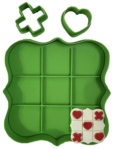 Tagliabiscotti.it - Tic Tac Toe a tema amore San Valentino - Cookies cutter - Tagliabiscotti ideali per realizzare biscotti o decorazioni torte in pasta di zucchero - Misura 10cm x 10cm x 1,2cm.