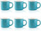 Nexvoro 14 Ounce (420ml) Porcelain Coffee Mugs, Set of 6 Mugs for Coffee, Tea, Milk, Cocoa, Sky Blue