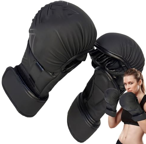 Gants de combat pour homme – Gants d'entraînement – Équipement de perforation | Design rembourré qui absorbe les chocs avec support de boucle à crochet pour exercices de conditionnement de la salle de
