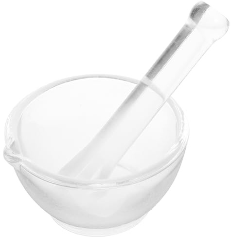 VERDANVERSE Mortero Con Mano Ergonómica Juego De Mortero Para Cocina Laboratorio Y Farmacia Tazón De Molienda 2.55X2.55X1.37In Para Triturar Medicinas Especias Y Más
