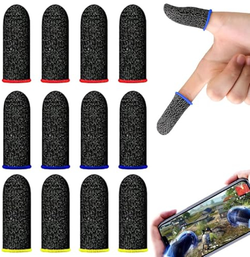 CEJAS 6 Pares De Dedales Gamer, Para Juegos Móviles Y PC, Antideslizantes Y Transpirables, Con Diseño De Enfriamiento, Talla Única, Para Gaming, Esports Y Uso Diario