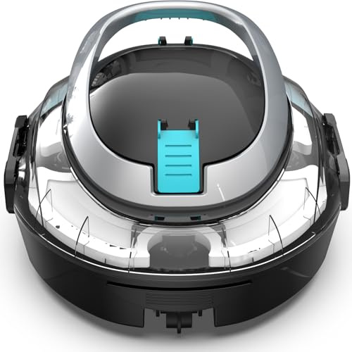 BRINBO S2 Robot Piscina, Aspirapolvere Senza Fili Ricaricabile, Doppia Filtrazione e Doppio Motore, 90min Funzionamento, 2,5H Ricarica Rapida, Parcheggio Automatico(Oscuro)