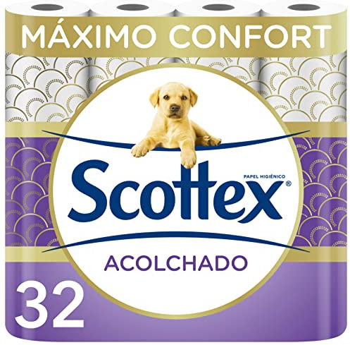 Scottex Acolchado Papel Higiénico Seco 32 rollos